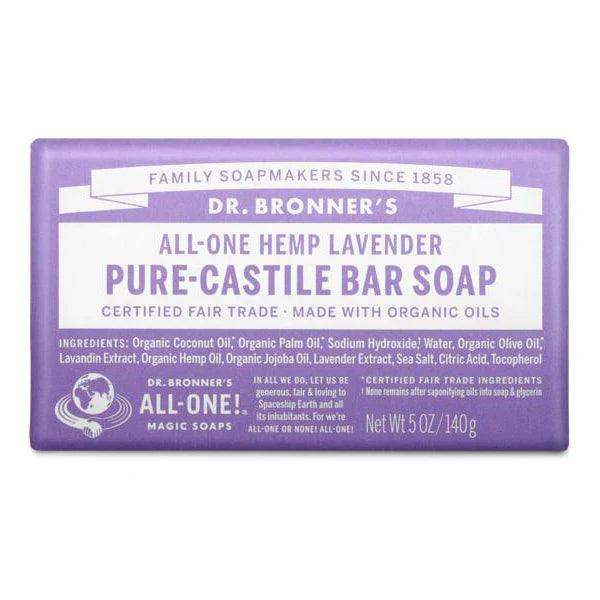 Dr. Bronner's Bar Soap Lavender 140g - QVM Vitamins™