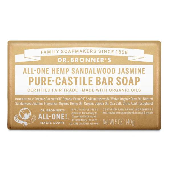 Dr. Bronner's Bar Soap Sandalwood Jasmine 140g - QVM Vitamins™