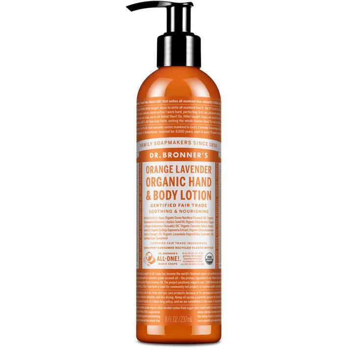 Dr. Bronner's Organic Hand & Body Lotion Orange Lavender 237ml - QVM Vitamins™