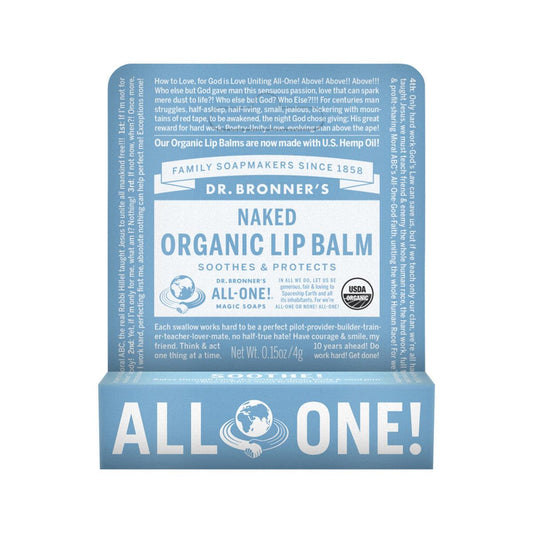 Dr. Bronner's Organic Lip Balm Naked 4g - QVM Vitamins™