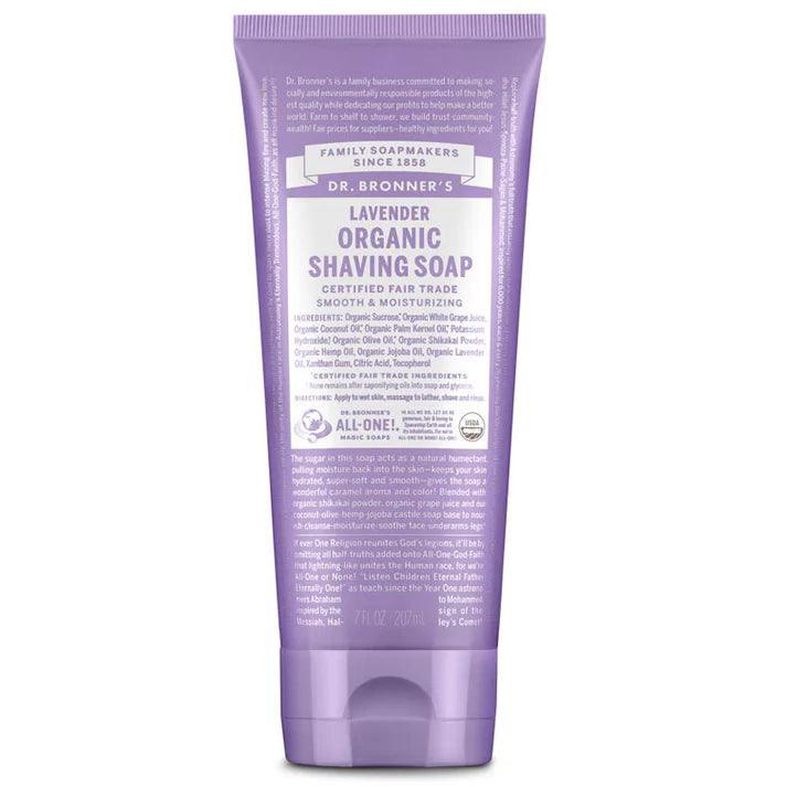 Dr. Bronner's Organic Shaving Soap Lavender 207ml - QVM Vitamins™