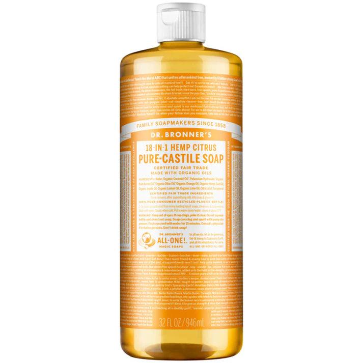 Dr. Bronner's Pure Castile Soap Liquid Citrus 946ml - QVM Vitamins™