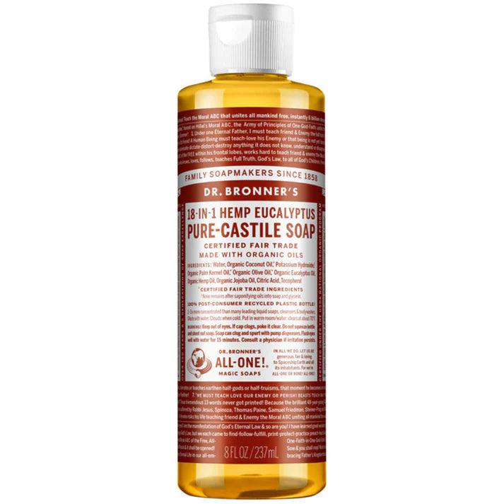 Dr. Bronner's Pure Castile Soap Liquid Eucalyptus 237ml - QVM Vitamins™