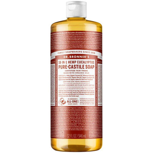 Dr. Bronner's Pure Castile Soap Liquid Eucalyptus 946ml - QVM Vitamins™