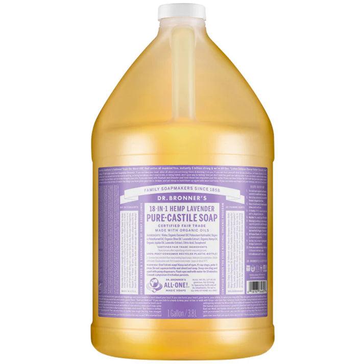 Dr. Bronner's Pure Castile Soap Liquid (Hemp 18-in-1) Lavender 3.78L - QVM Vitamins™