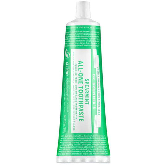 Dr. Bronner's Toothpaste (All-One) Spearmint 140g - QVM Vitamins™