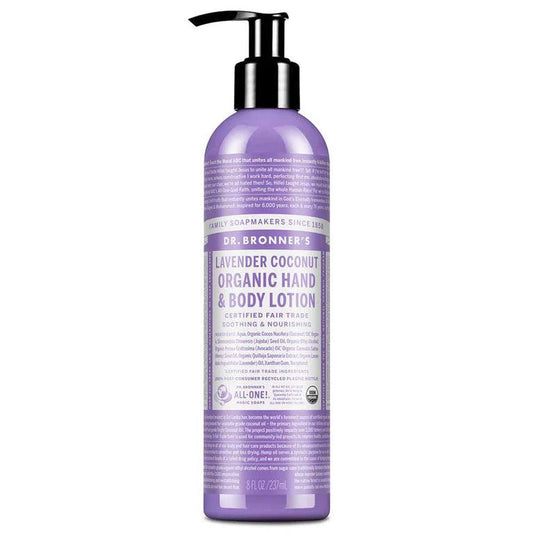 Dr. Bronner's Organic Hand & Body Lotion Lavender Coconut 237ml