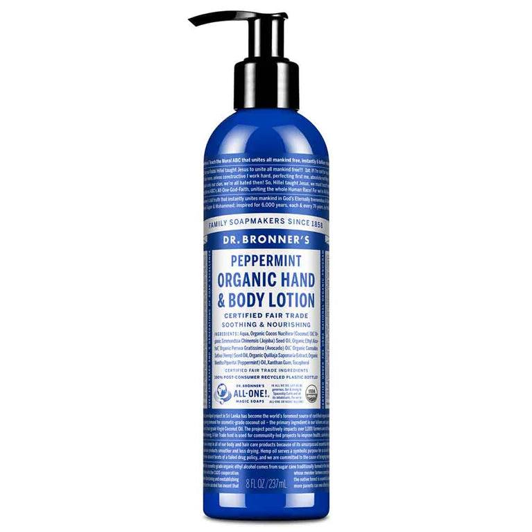 Dr. Bronner's Organic Hand & Body Lotion Peppermint 237ml