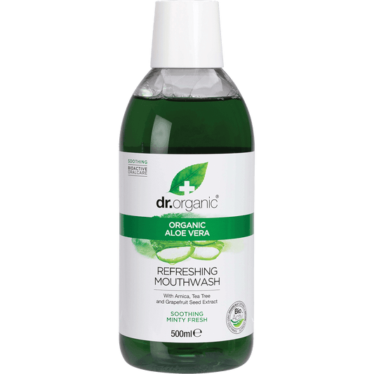 Dr Organic Aloe Vera Mouthwash 500ml - QVM Vitamins™