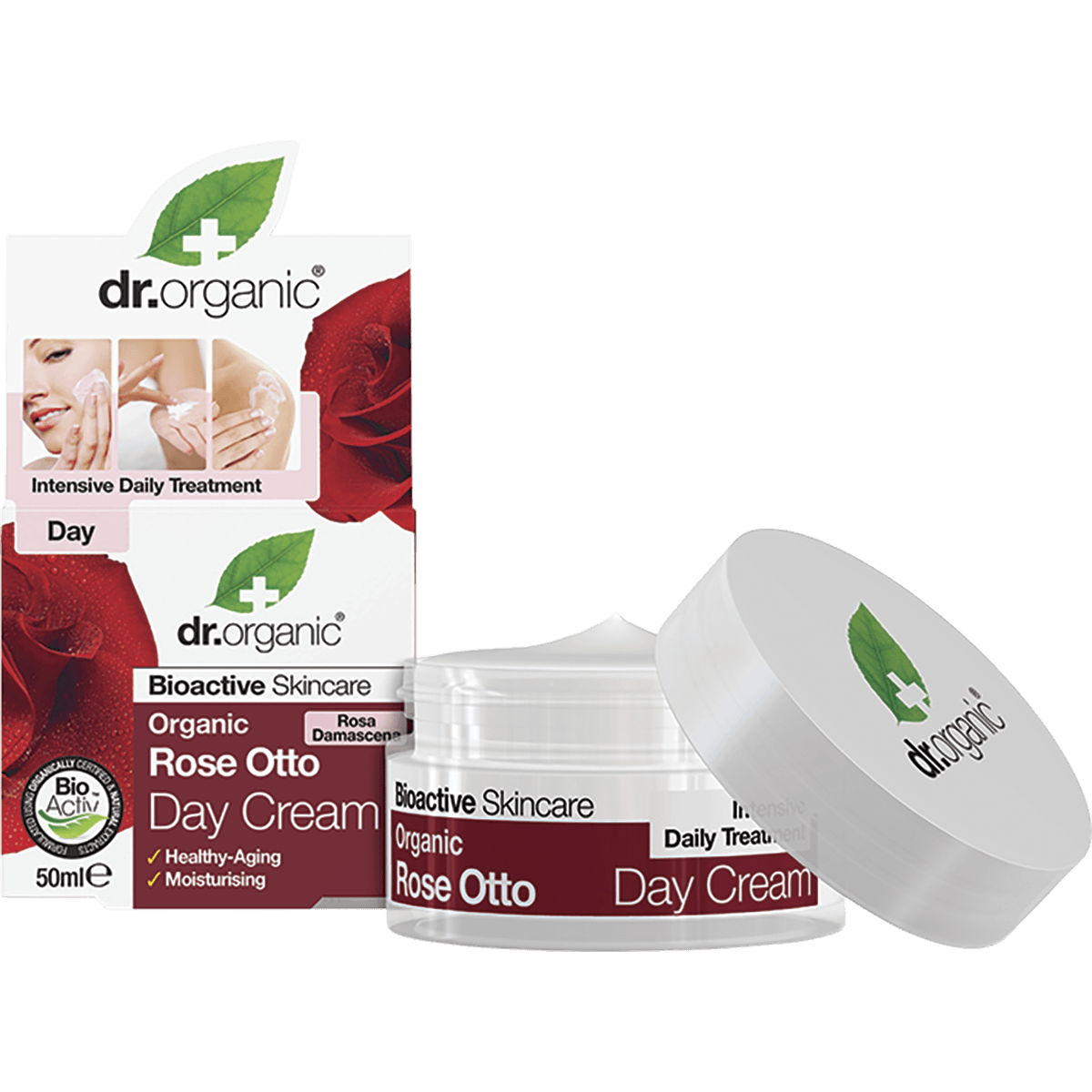 Dr Organic Rose Otto Day Cream Organic 50ml - QVM Vitamins™