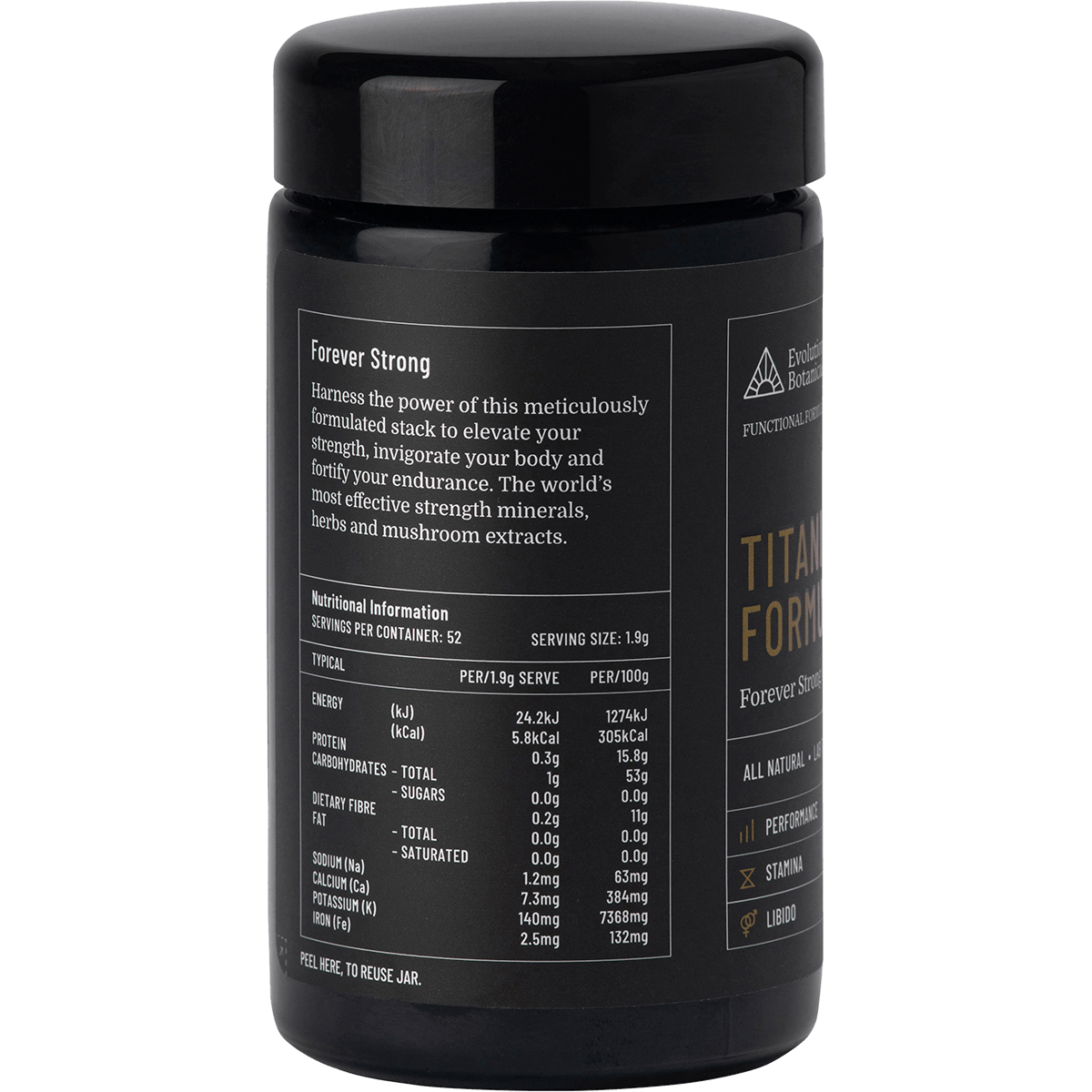 Evolution Botanicals Titanium Formula Forever Strong 100g - QVM Vitamins™