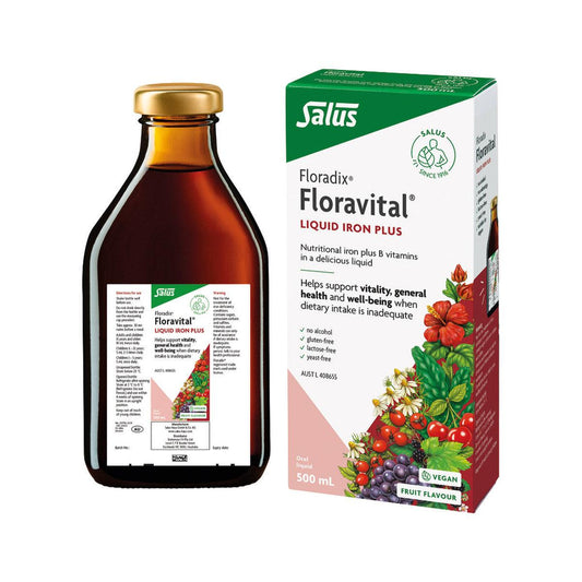 Floradix Floravital Liquid Iron Plus Oral Liquid 500ml - QVM Vitamins™