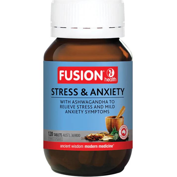 Fusion Health Stress and Anxiety 120 Tablets - QVM Vitamins™