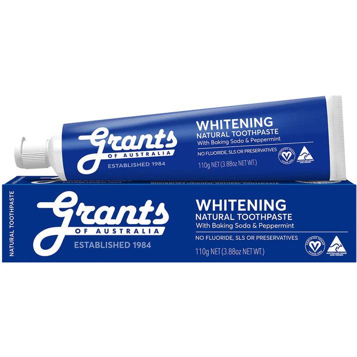 Grants Natural Toothpaste Whitening with Baking Soda 110g - QVM Vitamins™