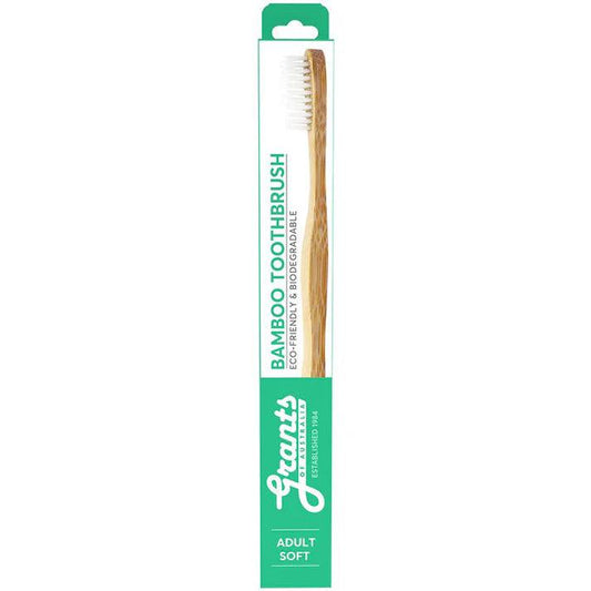 Grants Toothbrush Bamboo - adult Soft - QVM Vitamins™