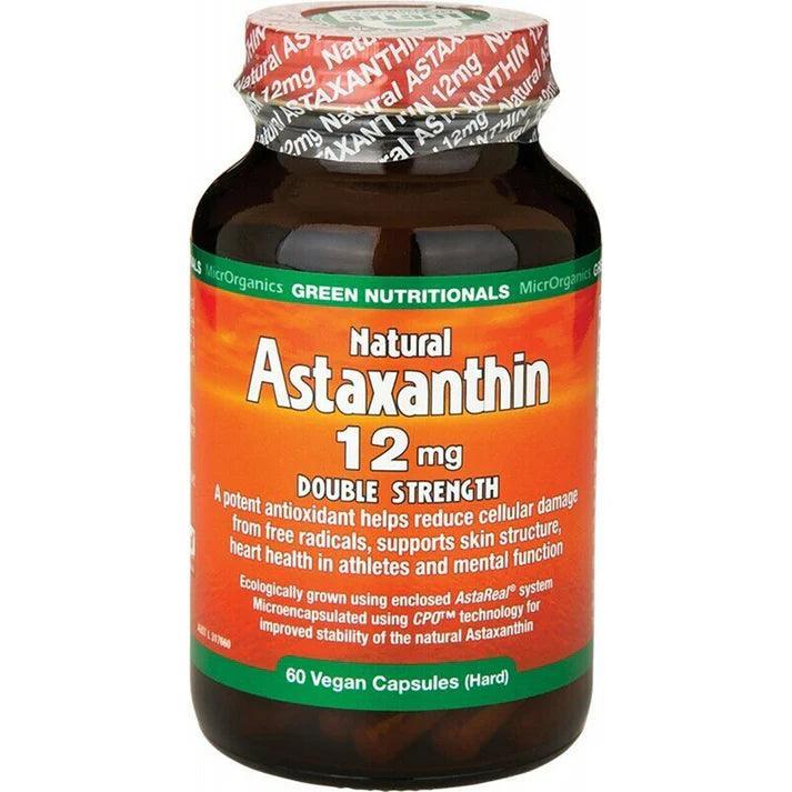 Green Nutritionals Natural Astaxanthin 12mg 60 Vege Capsules - QVM Vitamins™