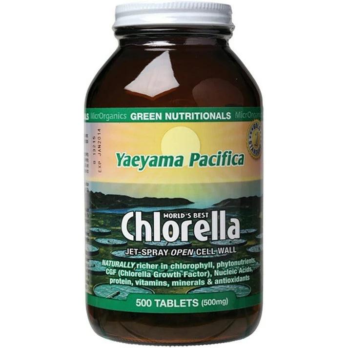 Green Nutritionals Yaeyama Pacifica Chlorella 500 Tablets - QVM Vitamins™