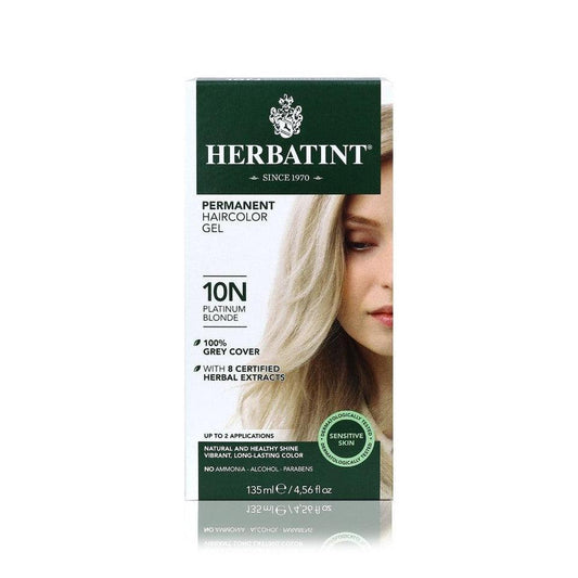 Herbatint Hair Colour 10N Platinum Blonde 150ml - QVM Vitamins™