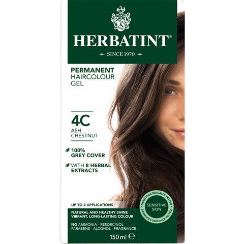 Herbatint Hair Colour 4C Ash Chestnut 150ml - QVM Vitamins™