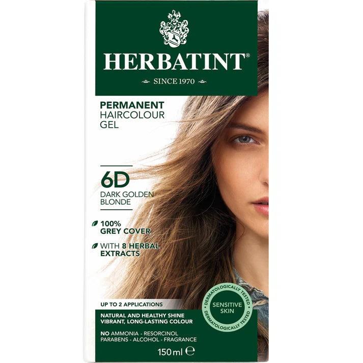 Herbatint Hair Colour 6D Dark Golden Blonde 150ml - QVM Vitamins™