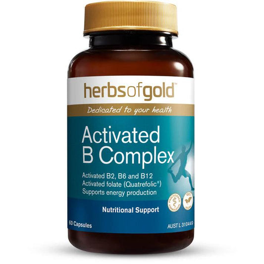 Herbs of Gold Activated B Complex 60 Capsules - QVM Vitamins™