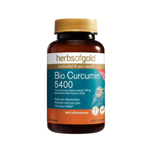 Herbs of Gold Bio Curcumin 5400 30 Tablets - QVM Vitamins™