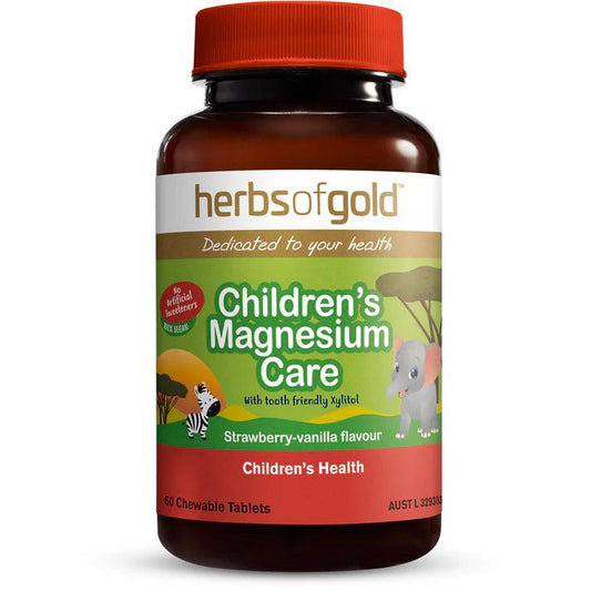 Herbs of Gold Children's Magnesium Care 60 Tablets - QVM Vitamins™