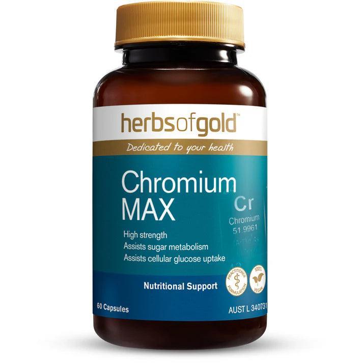 Herbs of Gold Chromium Max 60 Capsules - QVM Vitamins™