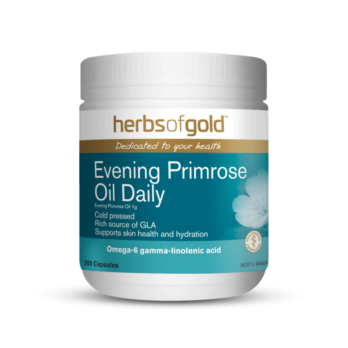 Herbs of Gold Evening Primrose Oil Daily 200 Capsules - QVM Vitamins™