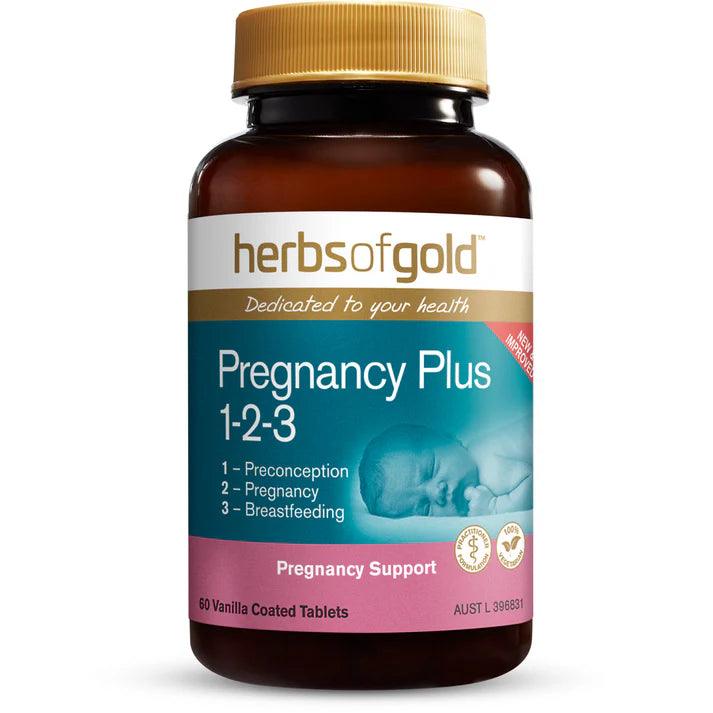 Herbs of Gold Pregnancy Plus 1-2-3 60 Tablets - QVM Vitamins™