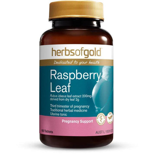 Herbs of Gold Raspberry Leaf 60 Tablets - QVM Vitamins™