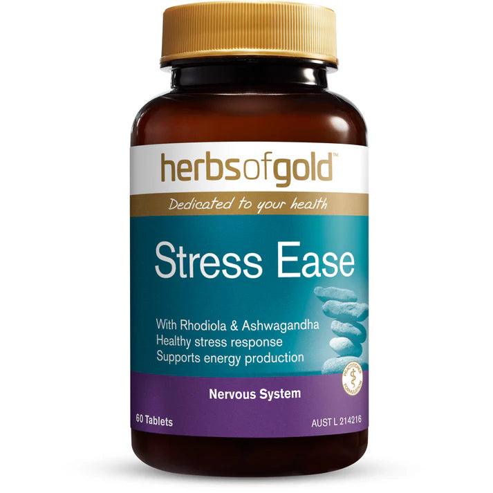 Herbs of Gold Stress Ease - Adrenal Support 60 Tablets - QVM Vitamins™