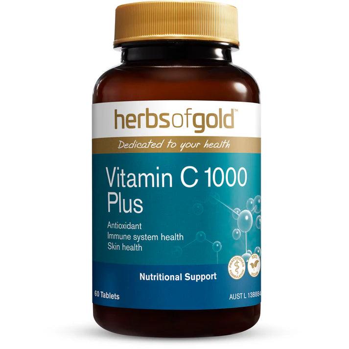 Herbs of Gold Vitamin C 1000 Plus 60 Tablets - QVM Vitamins™