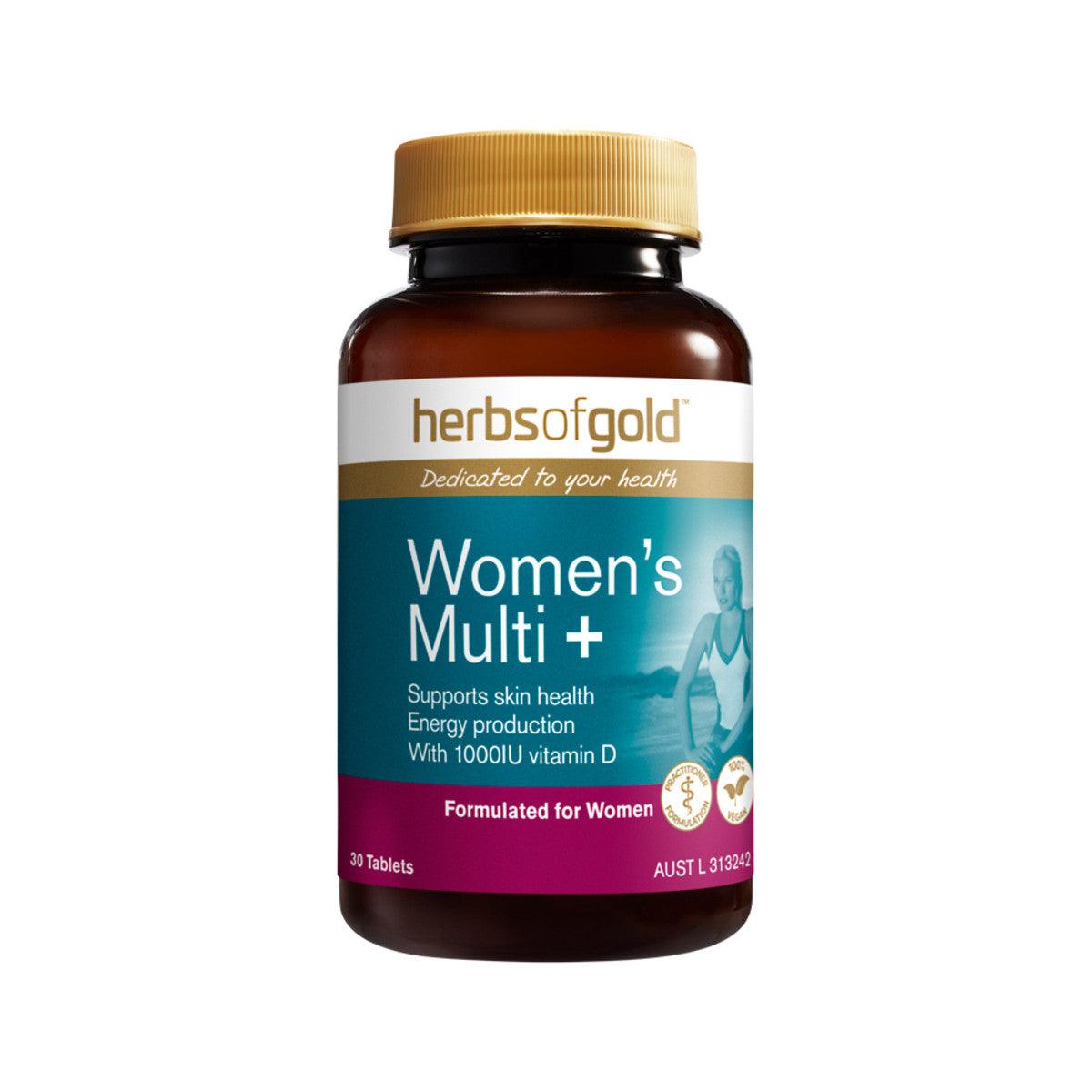 Herbs of Gold Women's Multi+ 30 Tablets - QVM Vitamins™