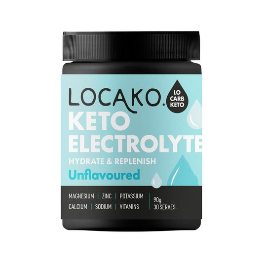 Locako Keto Electrolyte Hydrate and Replenish Unflavoured 90g - QVM Vitamins™