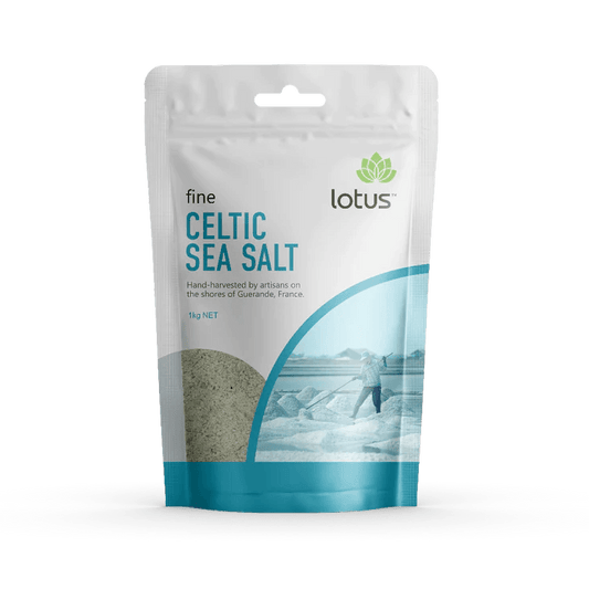 Lotus Celtic Sea Salt Fine 1kg - QVM Vitamins™