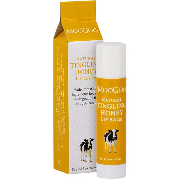 MooGoo Lip Balm Tingling Honey 5g - QVM Vitamins™