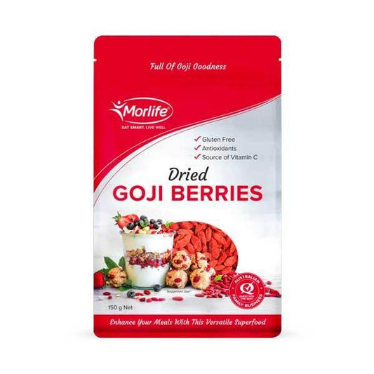 Morlife Dried Goji Berries Organic 150g - QVM Vitamins™