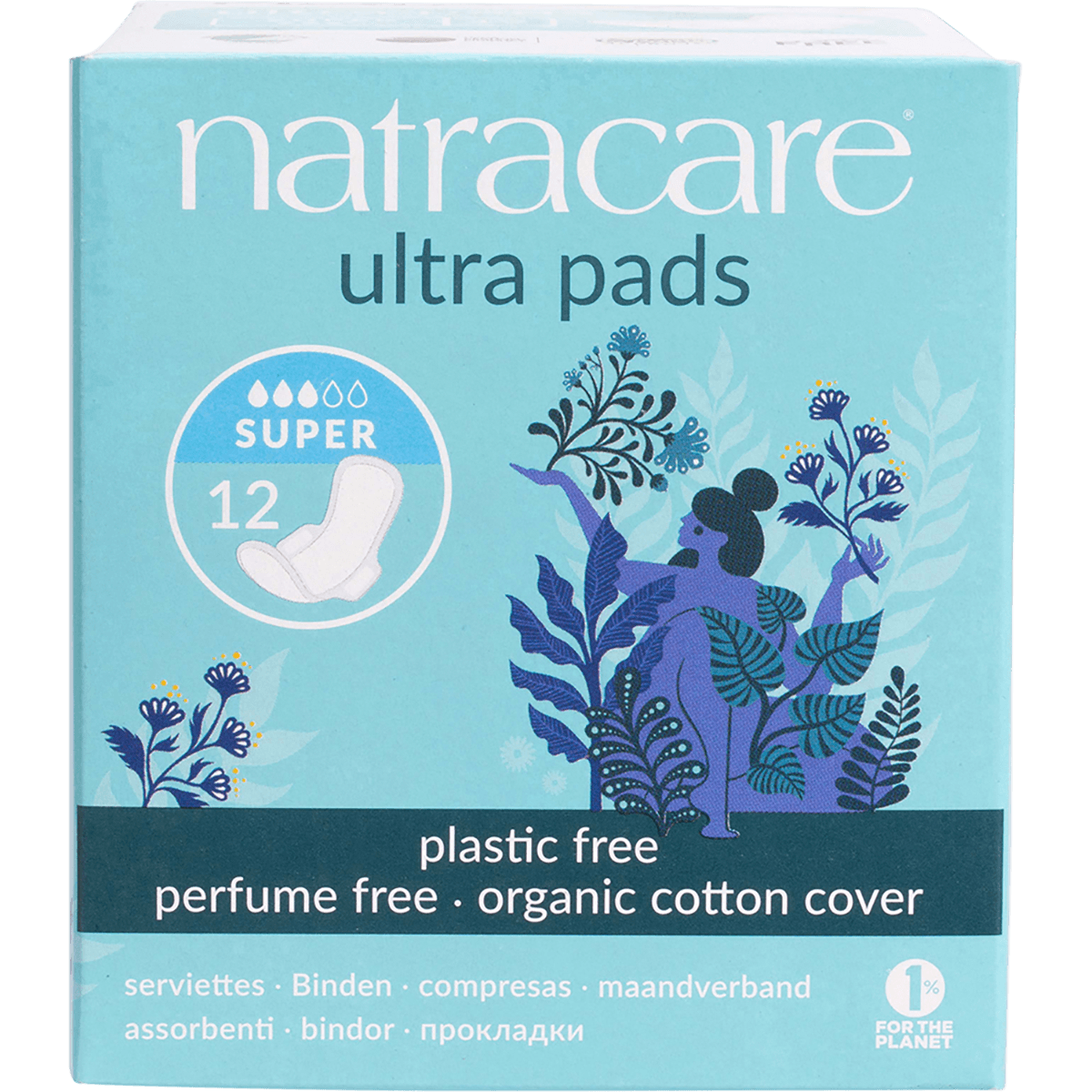 Natracare Ultra Extra Pads Super with Organic Cotton Cover x 12 Pack - QVM Vitamins™