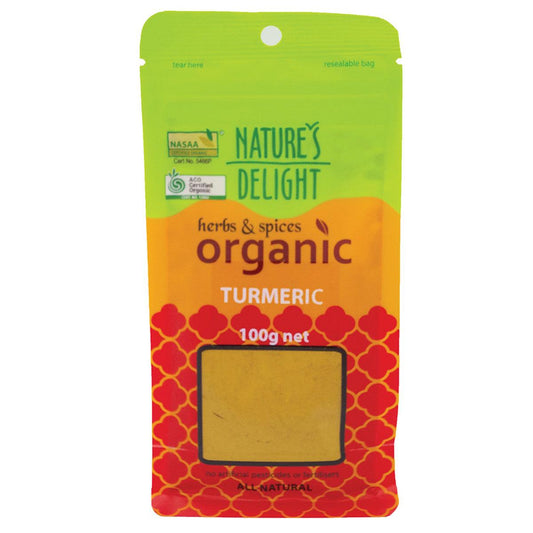 Nature's Delight Organic Turmeric Powder 100g - QVM Vitamins™
