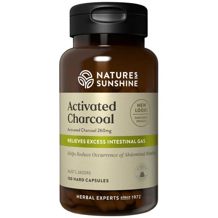 Nature's Sunshine Activated Charcoal 100 Capsules - QVM Vitamins™