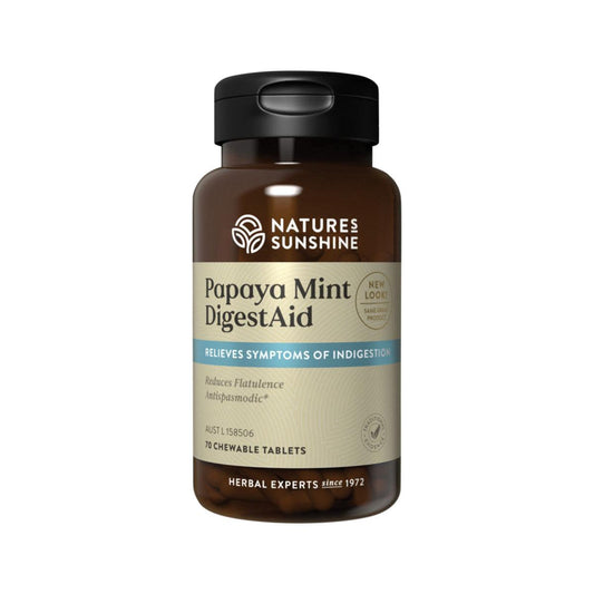 Nature's Sunshine Papaya Mint DigestAid 70 Tablets - QVM Vitamins™