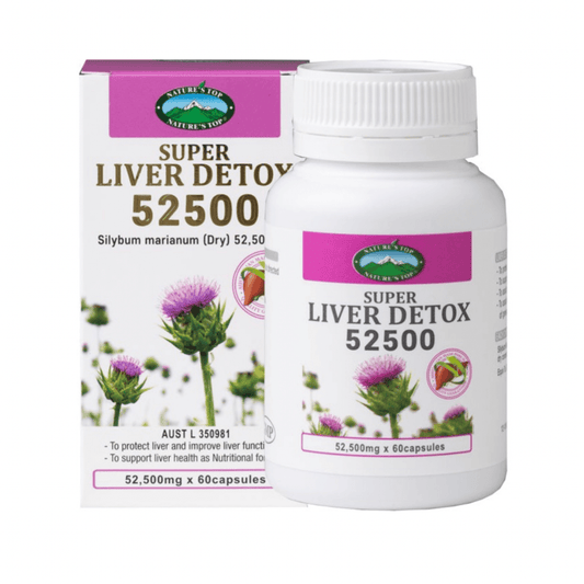 Nature's Top Super Liver Detox 52500mg 60 Capsules - QVM Vitamins™