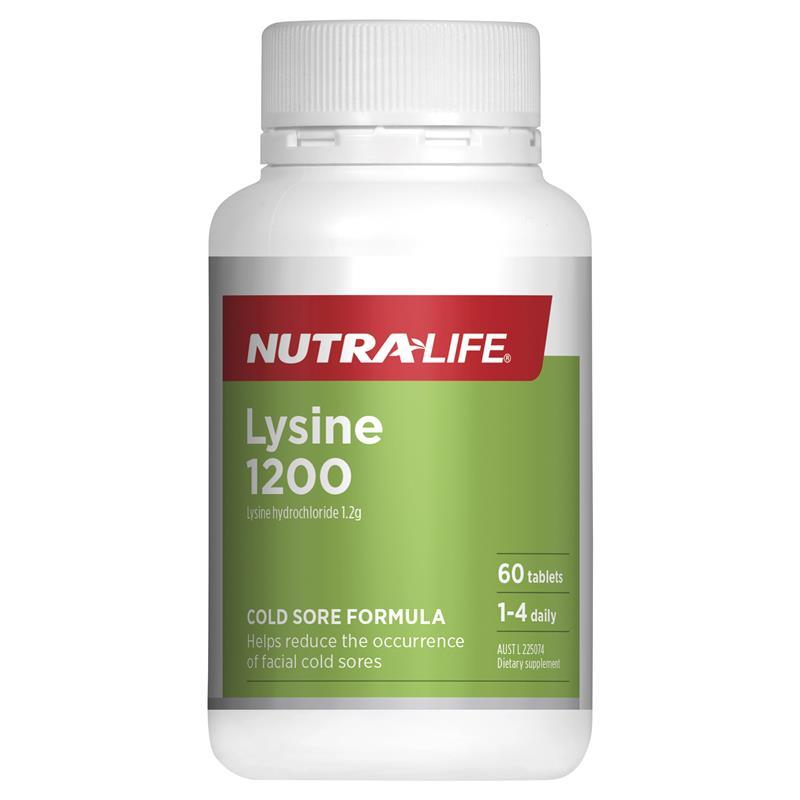 NutraLife Lysine 1200 60 Tablets - QVM Vitamins™