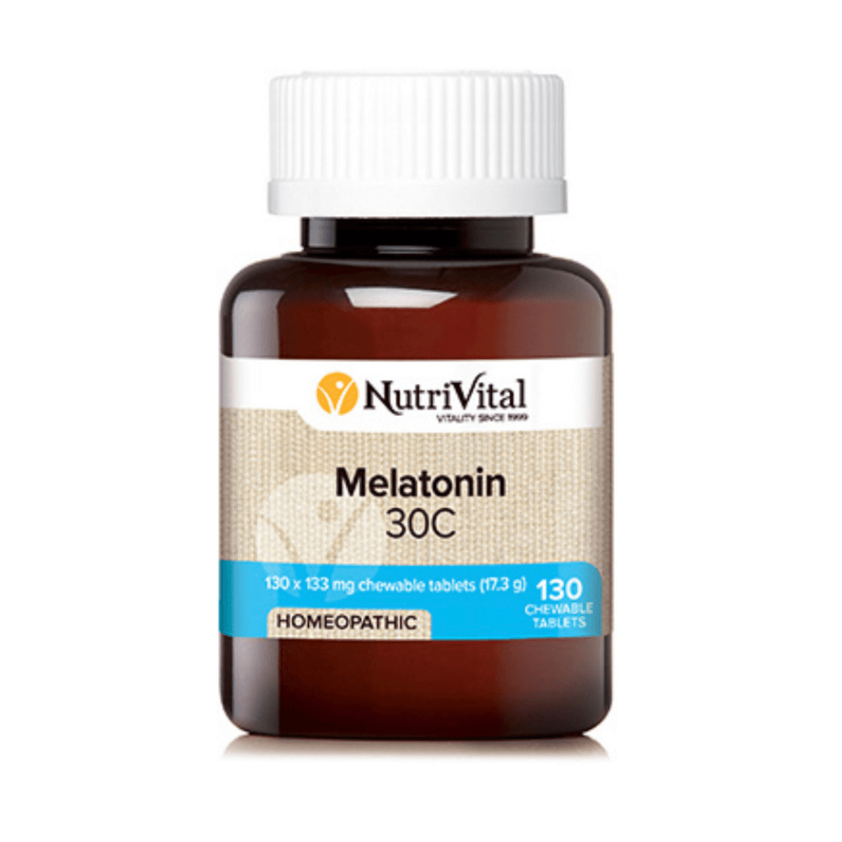 NutriVital Homeopathic Melatonin 30C 130 Tablets - QVM Vitamins™
