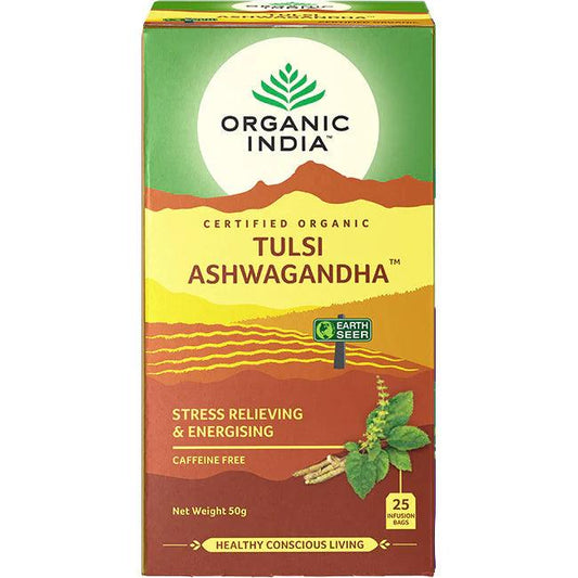 Organic India Tulsi Ashwagandha x 25 Teabags - QVM Vitamins™