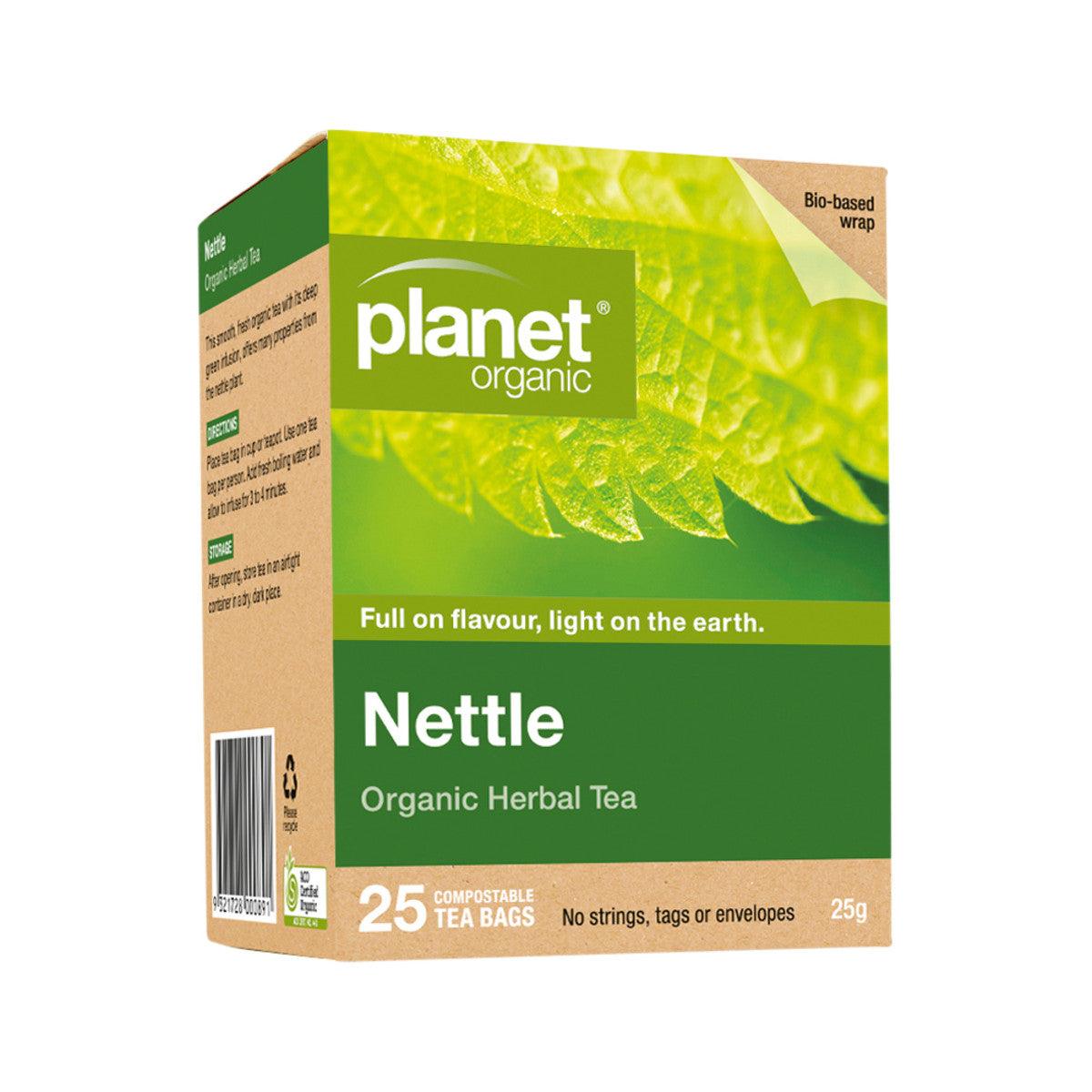 Planet Organic Nettle Herbal Tea x 25 Tea Bags - QVM Vitamins™
