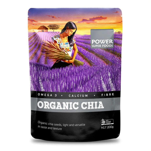 Power Super Foods Chia Seed Organic 200g - QVM Vitamins™