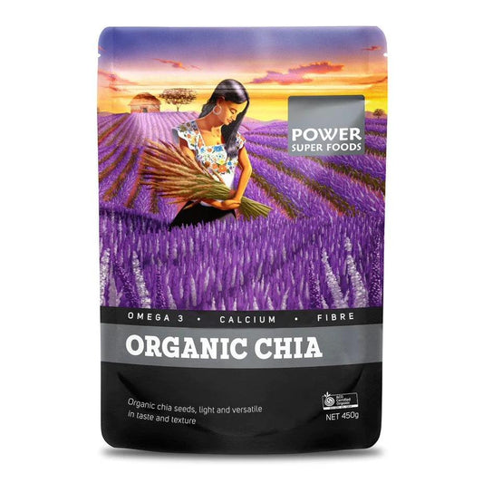 Power Super Foods Chia Seed Organic 450g - QVM Vitamins™