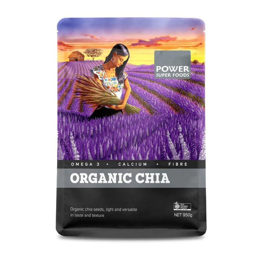 Power Super Foods Chia Seed Organic 950g - QVM Vitamins™